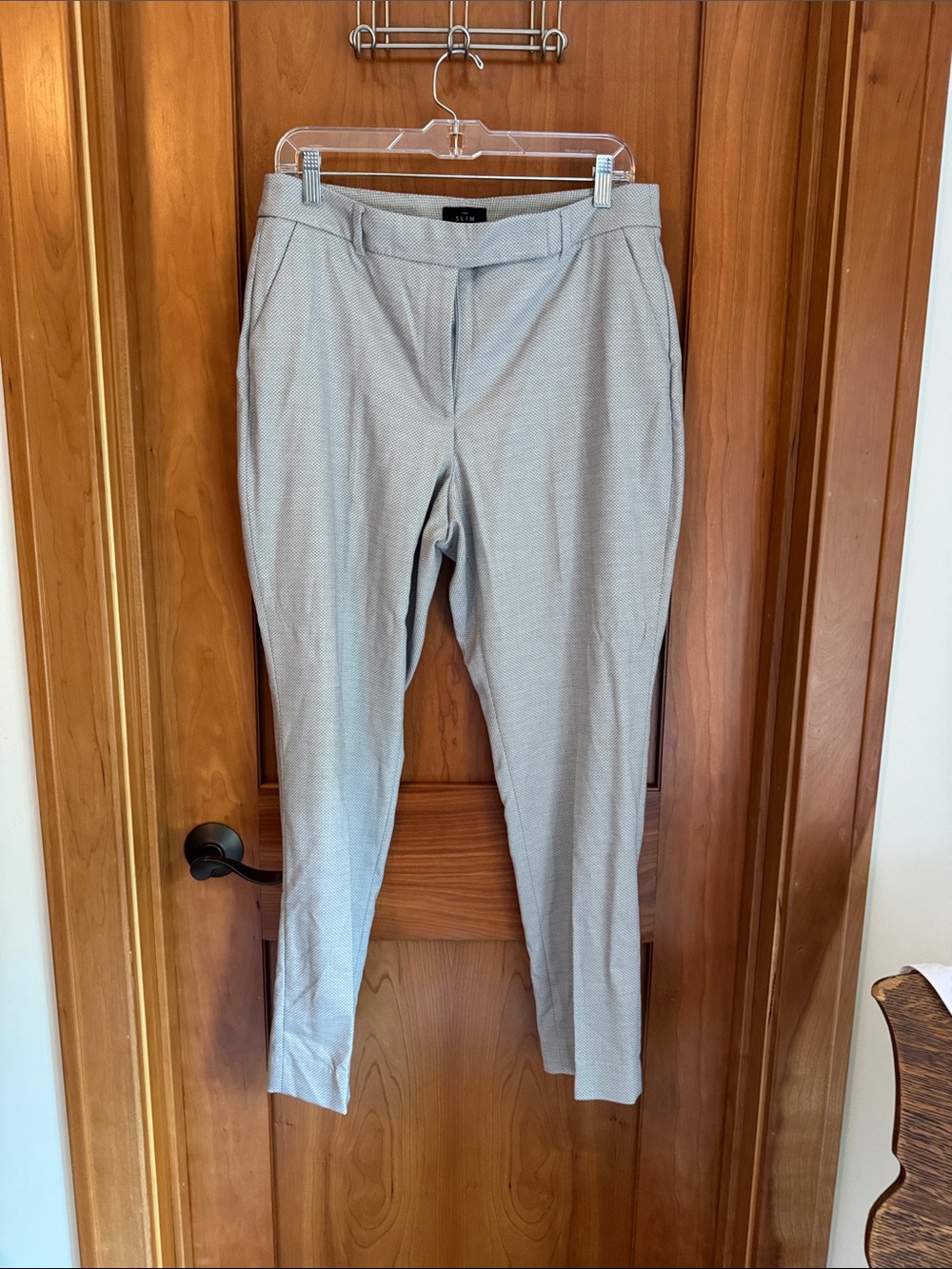 White House Black Market Light Gray Slim Tailored Pants